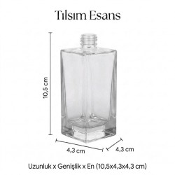 Uzun Dikdörtgen Şişe 100 ml - Kolay Kapama