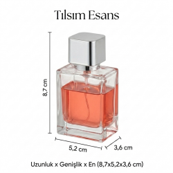 Kısa Tombul Dökdörtgen Şişe Set 50 ml - KSTMBDK50