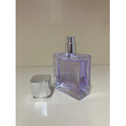 Kısa Dikdörtgen Şişe Set 50 ml Silver Kapak