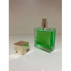Kısa Dikdörtgen Şişe Set 50 ml Gold Kapak